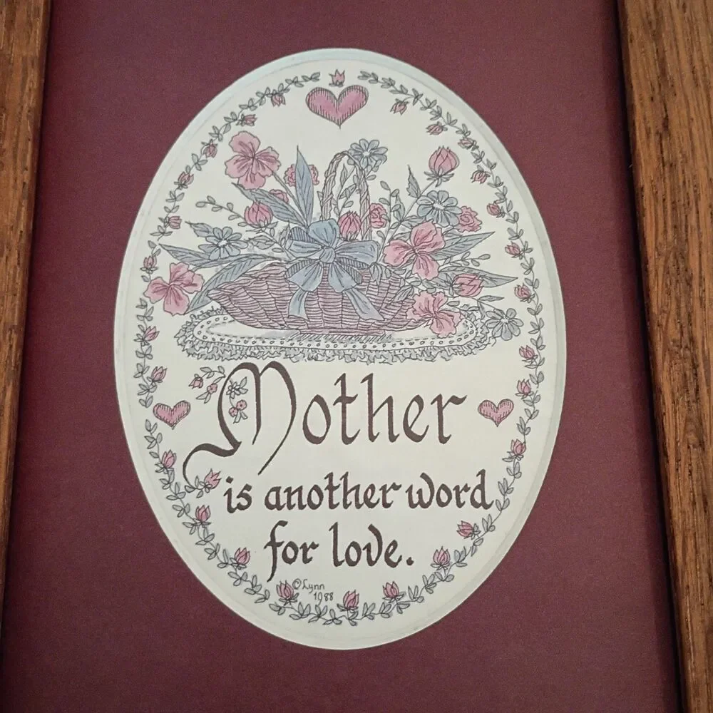 Vintage Wood Frame Mother's Day Gift Quote 